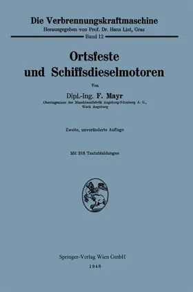 Mayr |  Ortsfeste und Schiffsdieselmotoren | Buch |  Sack Fachmedien