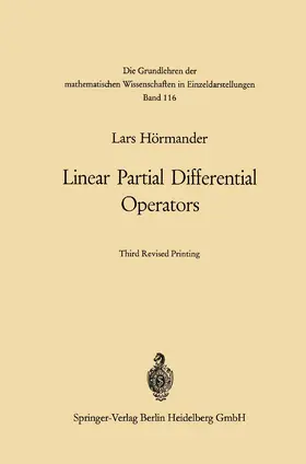 Hörmander |  Linear Partial Differential Operators | Buch |  Sack Fachmedien