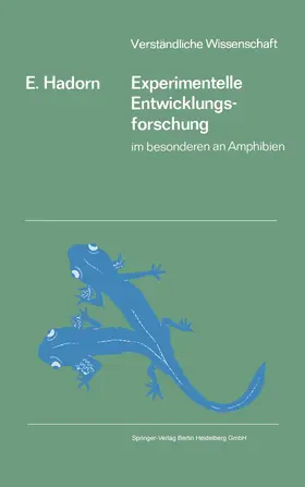 Hadorn |  Experimentelle Entwicklungsforschung | Buch |  Sack Fachmedien