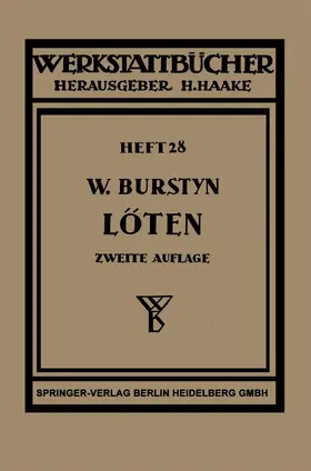 Burstyn |  Das Löten | Buch |  Sack Fachmedien