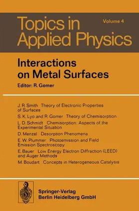 Smith / Schmidt / Gomer |  Interactions on Metal Surfaces | Buch |  Sack Fachmedien