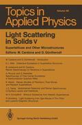 Güntherodt / Cardona |  Light Scattering in Solids v | Buch |  Sack Fachmedien