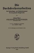Meyer |  Die Dachdeckerarbeiten | Buch |  Sack Fachmedien