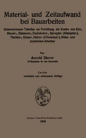 Ilkow | Material- und Zeitaufwand bei Bauarbeiten | E-Book | www.sack.de