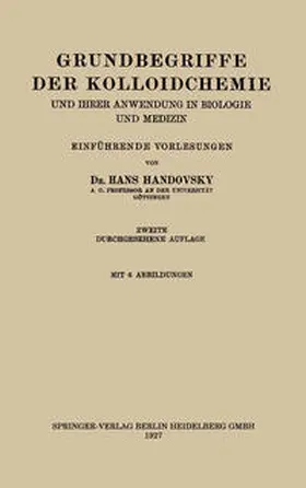 Handovsky |  Grundbegriffe der Kolloidchemie | eBook | Sack Fachmedien