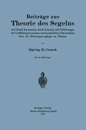 Croseck |  Beiträge zur Theorie des Segelns | eBook | Sack Fachmedien
