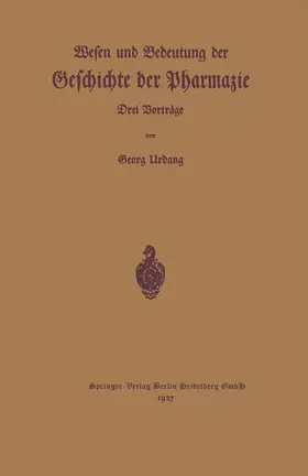 Urban |  Wesen und Bedeutung der Geschichte der Pharmazie | Buch |  Sack Fachmedien