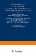 Courant / Hurwitz |  Vorlesungen über Allgemeine Funktionentheorie und Elliptische Funktionen | Buch |  Sack Fachmedien