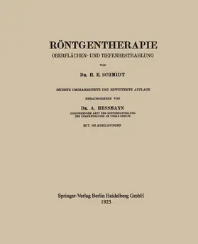 Schmidt / Hessmann |  Röntgentherapie | Buch |  Sack Fachmedien