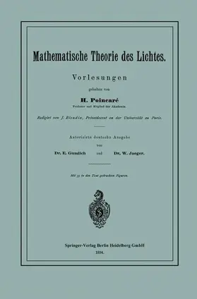 Poincaré / Jäger / Blondin |  Mathematische Theorie des Lichtes | Buch |  Sack Fachmedien