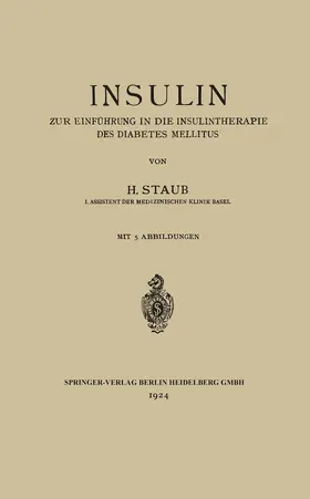 Staub |  Insulin | Buch |  Sack Fachmedien
