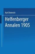 Dieterich |  Helfenberger Annalen 1905 | Buch |  Sack Fachmedien