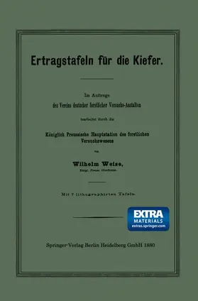 Weise |  Ertragstafeln für die Kiefer | Buch |  Sack Fachmedien