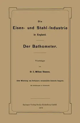 Siemens | Die Eisen- und Stahl-Industrie in England | Buch | 978-3-662-32433-2 | www.sack.de