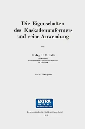 Hallo | Die Eigenschaften des Kaskadenumformers und seine Anwendung | Buch | 978-3-662-32435-6 | www.sack.de