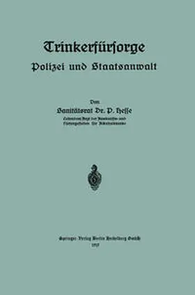 Hesse | Trinkerfürsorge | E-Book | sack.de