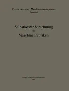 Bruinier |  Selbstkostenberechnung für Maschinenfabriken | eBook | Sack Fachmedien
