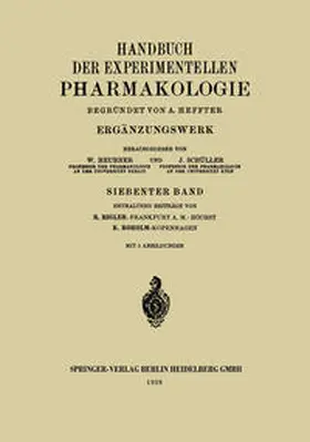 Rigler / Roholm |  Handbuch der Experimentellen Pharmakologie | eBook | Sack Fachmedien