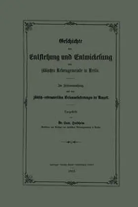 Holdheim |  Geschichte der Entstehung und Entwickelung der jüdischen Reformgemeinde in Berlin | eBook | Sack Fachmedien