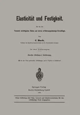 Bach |  Elasticität und Festigkeit | eBook | Sack Fachmedien