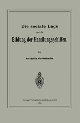 Goldschmidt |  Die sociale Lage und die Bildung der Handlungsgehilfen | eBook | Sack Fachmedien