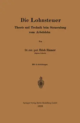 Rinner |  Die Lohnsteuer | eBook | Sack Fachmedien