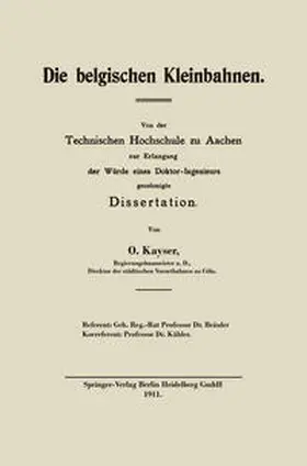 Kayser |  Die belgischen Kleinbahnen | eBook | Sack Fachmedien