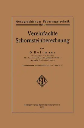 Hoffmann |  Vereinfachte Schornsteinberechnung | Buch |  Sack Fachmedien