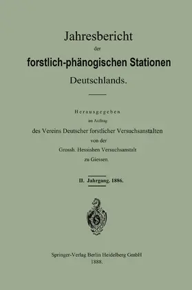 Jahresbericht der forstlich-phänologischen Stationen Deutschlands | Buch | 978-3-662-33531-4 | www.sack.de