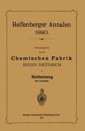 Dieterich | Helfenberger Annalen 1890 | Buch | 978-3-662-33566-6 | sack.de