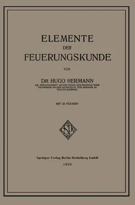 Hermann |  Elemente der Feuerungskunde | Buch |  Sack Fachmedien
