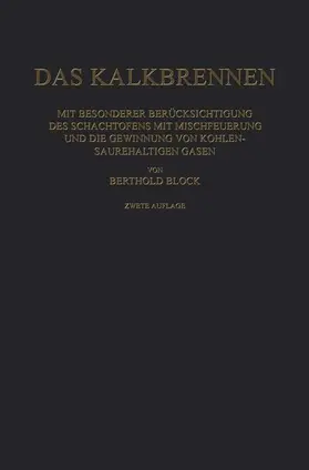 Block |  Das Kalkbrennen | Buch |  Sack Fachmedien