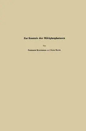 Meinl / Kiermeier |  Zur Kenntnis der Milchphosphatasen | eBook | Sack Fachmedien