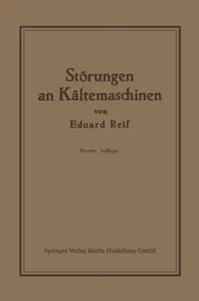 Reif |  Störungen an Kältemaschinen | eBook | Sack Fachmedien