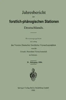  Jahresbericht der forstlich-phänologischen Stationen Deutschlands | eBook | Sack Fachmedien