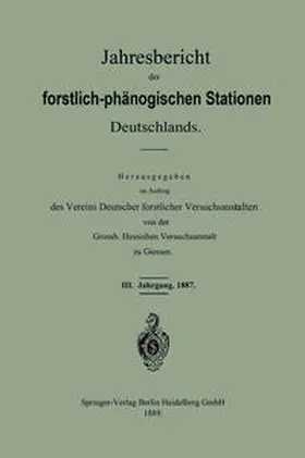  Jahresbericht der forstlich-phänologischen Stationen Deutschlands | eBook | Sack Fachmedien