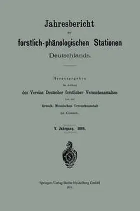  Jahresbericht der forstlich-phänologischen Stationen Deutschlands | eBook | Sack Fachmedien