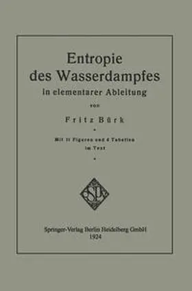 Bürk |  Entropie des Wasserdampfes in elementarer Ableitung | eBook | Sack Fachmedien