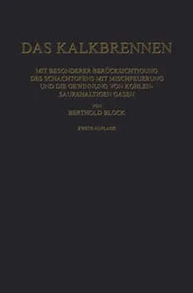 Block |  Das Kalkbrennen | eBook | Sack Fachmedien