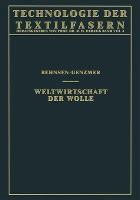 Behnsen / Genzmer |  Weltwirtschaft der Wolle | Buch |  Sack Fachmedien