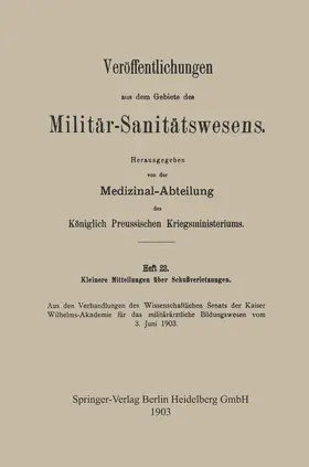 Loparo |  Kleinere Mitteilungen über Schussverletzungen | Buch |  Sack Fachmedien