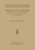 Löwenstein |  Hegels Staatsidee | Buch |  Sack Fachmedien