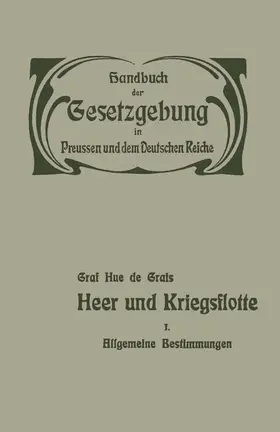 Hue de Grais | Heer und Kriegsflotte | Buch | 978-3-662-34411-8 | sack.de