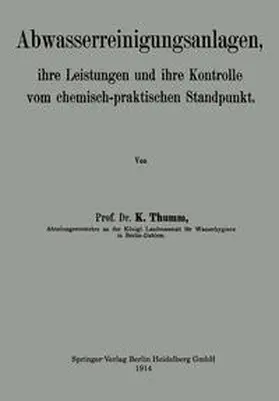 Thumm |  Abwasserreinigungsanlagen | eBook | Sack Fachmedien