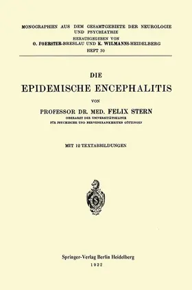 Stern |  Die Epidemische Encephalitis | Buch |  Sack Fachmedien