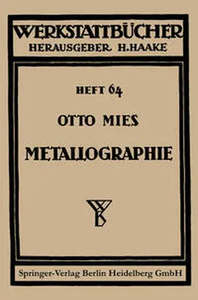 Mies |  Metallographie | eBook | Sack Fachmedien