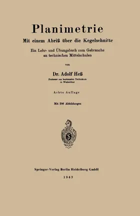 Hess |  Planimetrie | Buch |  Sack Fachmedien