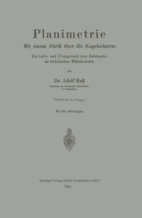 Hess |  Planimetrie | Buch |  Sack Fachmedien