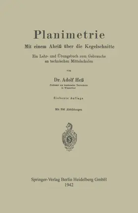 Hess |  Planimetrie | Buch |  Sack Fachmedien