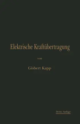 Kapp |  Elektrische Kraftübertragung | Buch |  Sack Fachmedien
